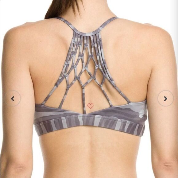 NWOT IAB MFG Namaste Zebra Love Smoke Padded Bra Women’s Medium Stretch - Picture 3 of 5